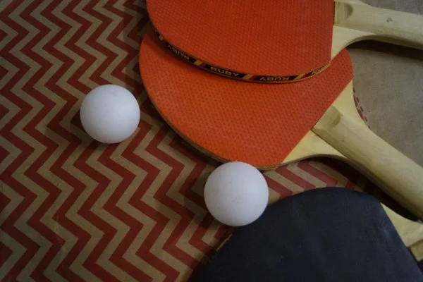 ping pong racket close up